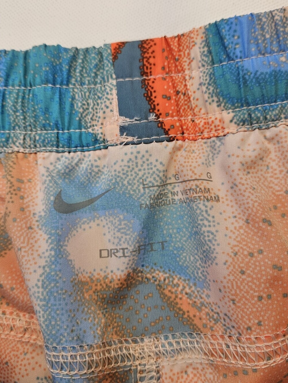 Nike Pro Dri-Fit Athletic Training Shorts Mens Size Large Coral Blue Orange - Picture 4 of 7